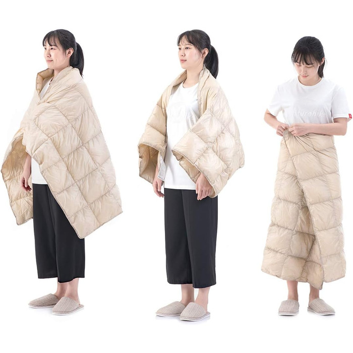 Кемпінг Маленька ковдра Гусячий пух Каппа Ковдра Пір'яний шарф Дорожня ковдра Водонепроникна легка портативна накидка-пончо для по