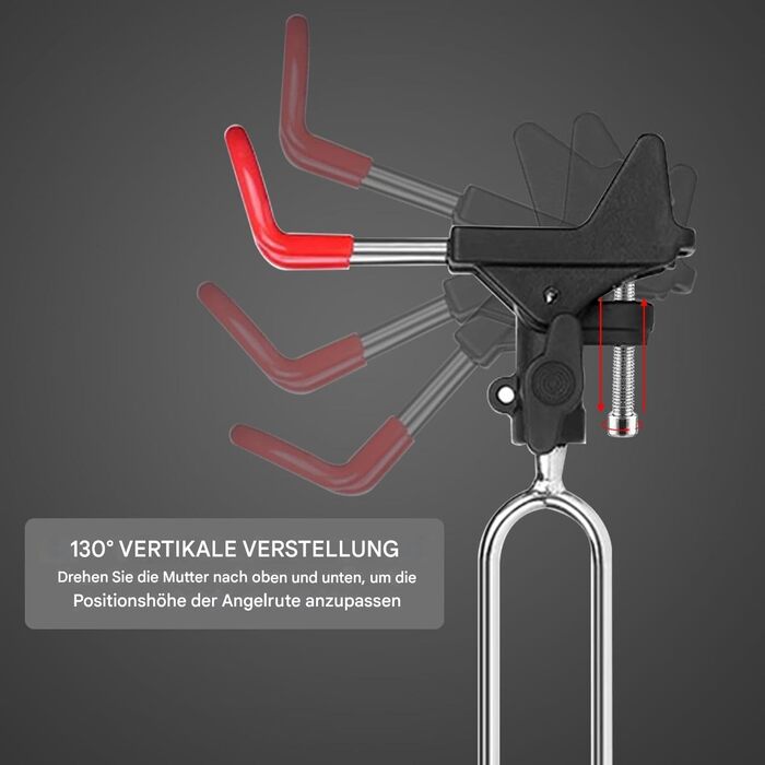 Тримач для вудки Leeko, тримач для вудки 2 шт. и з нержавіючої сталі універсальна підставка для вудки 360 регульований тримач для вудки риболовецькі аксесуари підлоговий портативний та знімний наземний