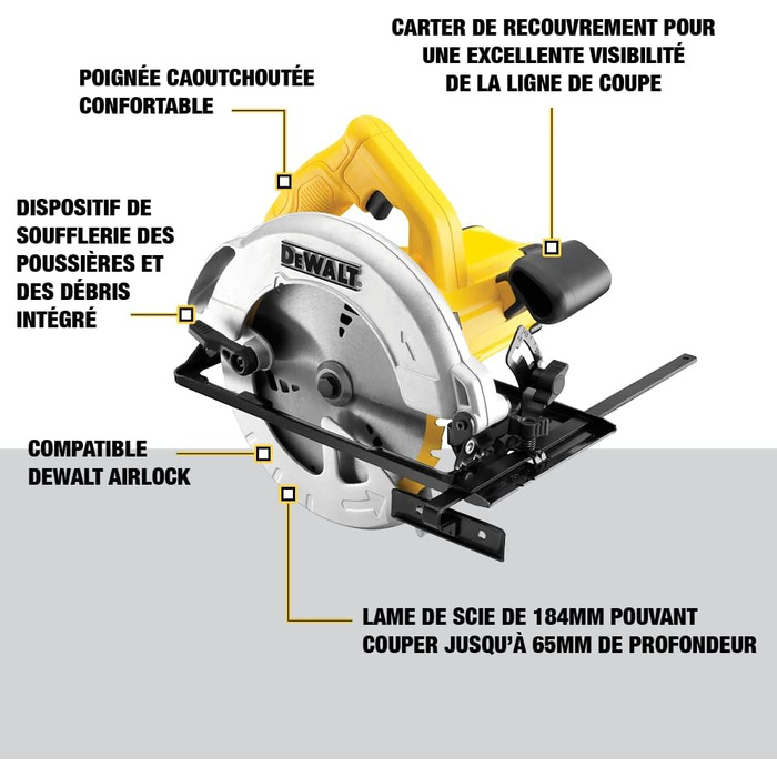 Ручна дискова пила DWE560 K 1350 Вт 185 мм, 560K-QS
