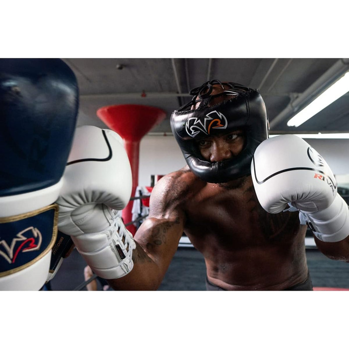 Щит для обличчя RIVAL Boxing RHGFS3 для спарингу широкий отвір для очей, високоякісна шкіра та термопластична внутрішня оправа, золотистий, S/M