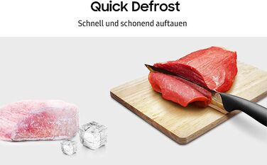 Мікрохвильова піч Samsung MS2AK3515AS/EG, 800 Вт, простір для приготування їжі 23 л, ширина 48,9 см, внутрішня частина керамічної емалі, стійка до подряпин внутрішня частина, програми розморожування QuickDefrost, сріблястий мікрохвильова піч 23 л срібло