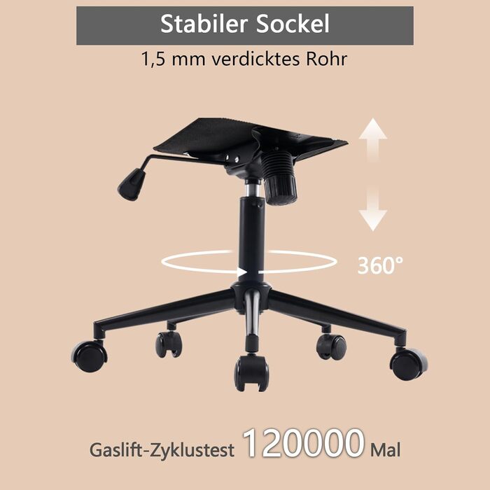 Ергономічне офісне крісло YOUTASTE, регульоване по висоті офісне крісло, офісне крісло зі штучної шкіри та колесами, обертове крісло з функцією гойдання, комп&39ютерне крісло з вантажопідйомністю 150 кг, хакі