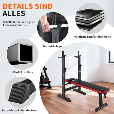 Складана регульована силова лава ISE зі штангами для гантелей та віджимань, тренувальні лави, регульовані, червоний/чорний 544-BK, білий/чорний 544-WH SY-544-BK