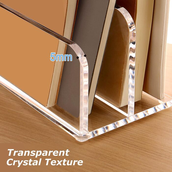 Акриловий сортувальник листів SANRUI, настільний органайзер, 2 відділення, прозорий, невеликий розмір файлів, листи, офіс, документи, настільне зберігання, рахунки, конверти, офіс, дім, школа