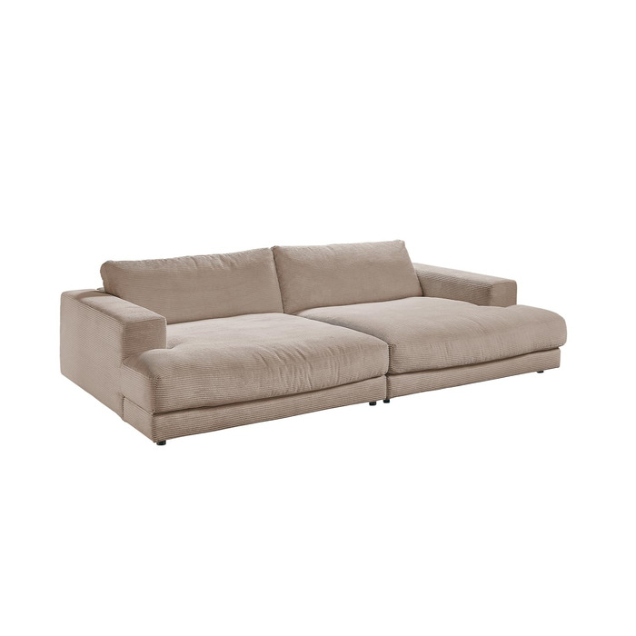 Шнур для великого дивана KAWOLA Madeline Вічний дизайн та елегантність Зручний мега-диван Ідеально підходить для ігор та відпочинку, сіро-коричневий, поліестер