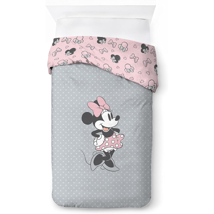 Комплект дитячої постільної білизни Disney Minnie One of a Kind 100 бавовняний односпальний розмір 135x200 см - підодіяльник навол