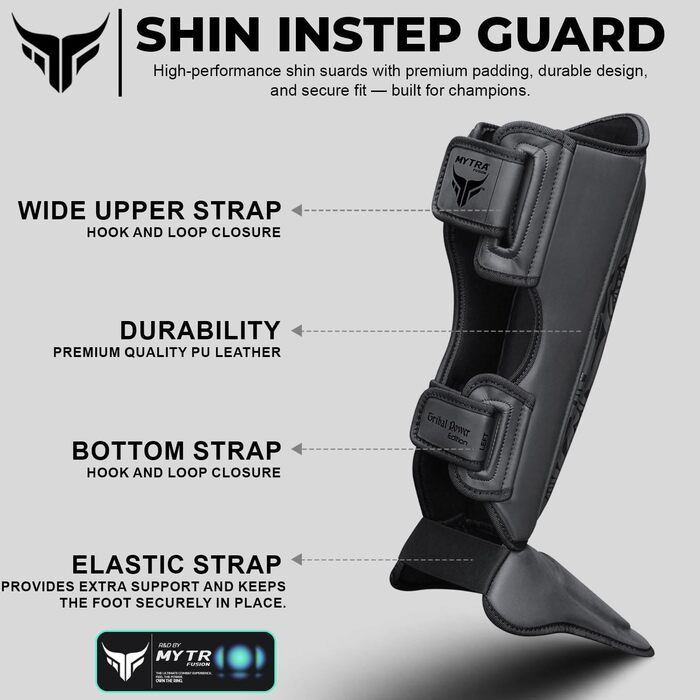 Боксерські щитки для гомілок для чоловіків та жінок захист гомілок та підйому стопи з набивкою з пінопласту EVA, регульованими ремінцями та еластичними стрічками для ніг Щитки для муай-тай та ММА чорні, розмір L-XL