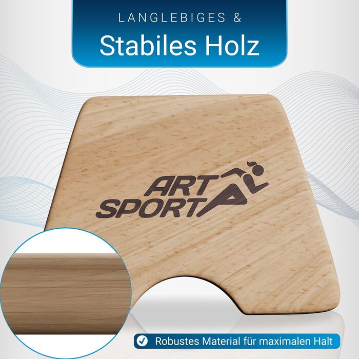 Дерев&39яні ручки для віджимань ArtSport - калістеніка, паралети, турніки для віджимань, для приміщень та вулиці, ергономічні ручки для стійки на руках, натуральні, середні