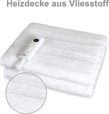 Підігріта ковдра DOEL 160x140 см, подвійна підігріта підковдра з 10 режимами нагріву, електрична підігріта ковдра з автоматичним вимкненням 3/12 годин, підігрів матраца, який можна прати в пральній машині, 220-230 В, 50-60 Гц, 115 Вт, білий