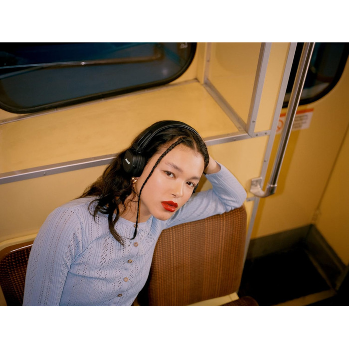 Навушники Marshall Major IV On Ear Bluetooth, бездротові навушники, складні, 80 годин бездротової роботи від акумулятора - чорний