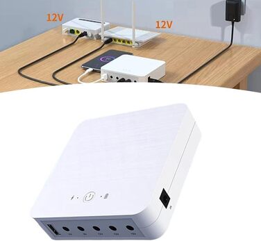 Мобільний UPS джерело безперебійного живлення 13200mAh, резервний акумулятор з виходами 5V/9V/12V/19V для Wi-Fi роутерів, модемів, CCTV камер та систем контролю доступу, портативний блок живлення з захистом від перевантаження
