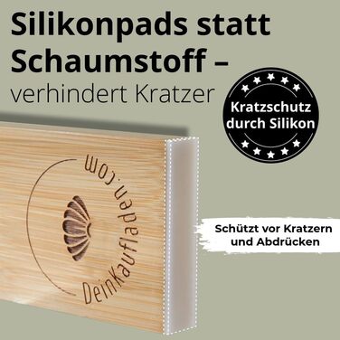 Регульовані бамбукові роздільники для шухляд Дерев&39яний органайзер для шухляд та роздільники для оптимальної організації Роздільники для шухляд (45-53 см)