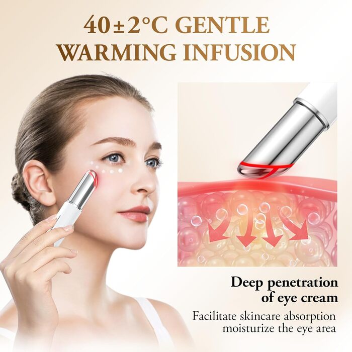 Масажер для очей, ANLAN 402 Масажер для обличчя Eye Fresher Electric EMS Face Device LED Light Therapy Масажер для обличчя для видалення темних кіл, масажер для обличчя та очей проти зморшок проти старіння Режим-2