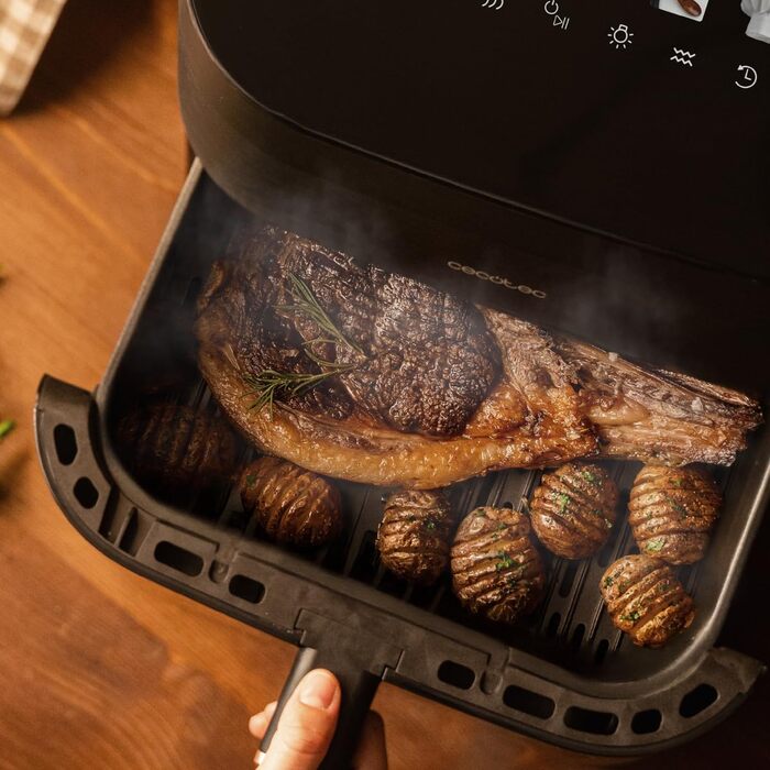 Аерофритюрниця Cecotec Cecofry&Grill Smokin 4500, 4.5 л, чорна