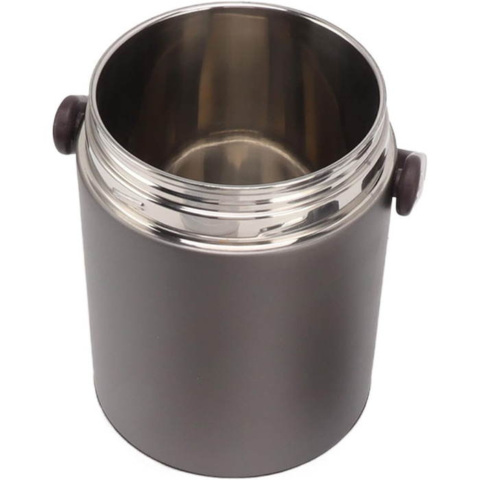 Ізольований харчовий контейнер, темно-сірий, 2 л, багатошарова нержавіюча сталь, велика місткість, вакуумний харчовий контейнер для роботи, подорожей, пікніків