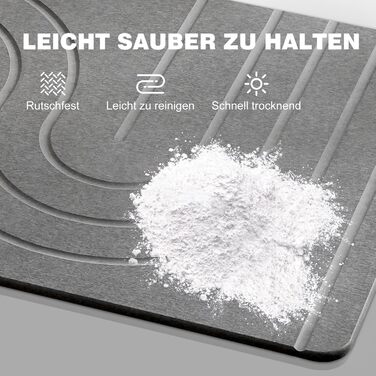Великий кам&39яний килимок для ванної 80x50 см, 2024 Новий діатомовий килимок для ванної, нековзний, килимок для душу, килимок для ванної, швидковисихаючий, 100 натуральний, суперпоглинаючий килимок для ванної (сірий, 80x50 см) 50 x 80 см (прямокутний) сі