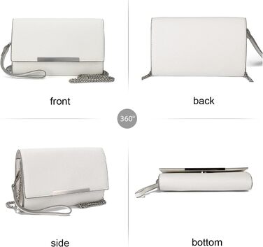 Клатчі AFKOMST для жінок, маленькі сумки через плече та літні солом&39яні пляжні сумки з ланцюжком через плече, білий ПУ