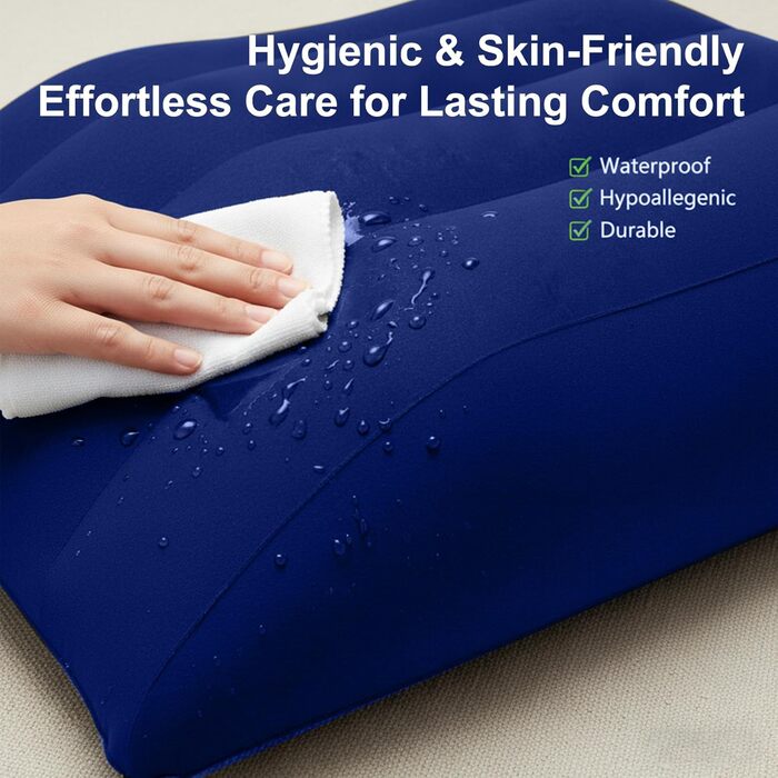 Подушка для підняття ніг, надувна подушка для підтримки ніг клиноподібна подушка для сну, вагітності та післяопераційного відновлення, подушка для підняття ніг для зняття тиску на ноги та покращення кровообігу (синя)