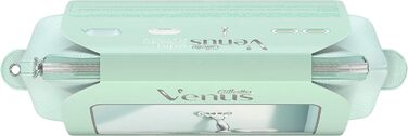 Подарунковий набір Gillette Venus Gillette Extra Smooth Platinum, жіноча бритва 2 леза бритви 1 футляр для леза 1 косметичка