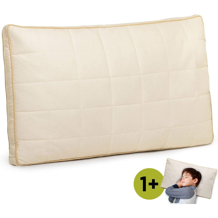 Дитяча подушка Vitapur 40x60 см, комплект з 2 подушок My First Регульована подушка Для всіх положень для сну Можна прати при 60C Знімний наповнювач 2 x 40x60 см