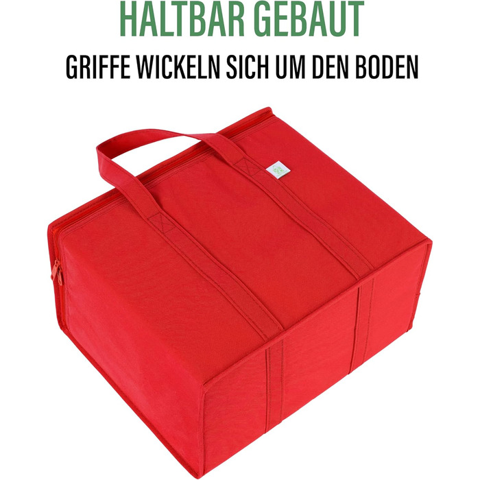 Сумка для покупок VENO 29 літрів, багаторазова складна сумка-холодильник, кошик для покупок, великий кошик для пікніка, міцна ізольована сумка, сумка для ланчу, вертикальна термосумка (червона, 2 шт.) Червона, 2 шт.