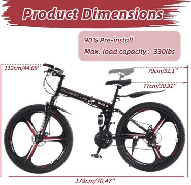 Складаний гірський велосипед для дорослих LSBIKE 27.5″