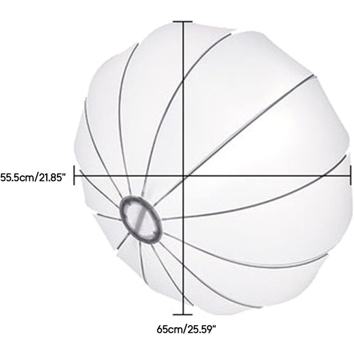 Професійний софтбокс, освітлення для фотографії, 65 см, сферичне, розбірне, кріплення Bowens, лайтбокс для фоторепродукції, софтбокс