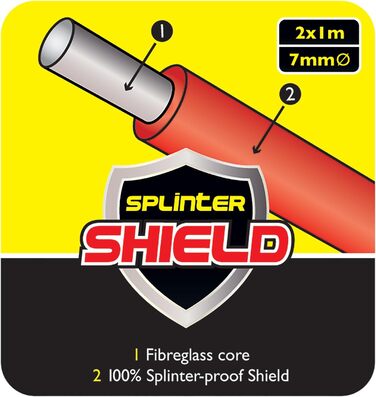 Стандартний набір штанг для протягування кабелю CK MightyRods Pro 10 м, 4 гнучкі секції, стійкий до пошкоджень скловолоконний електричний пристрій для протягування кабелю, електромонтаж, пристрій для протягування кабелю для електриків CK T5421