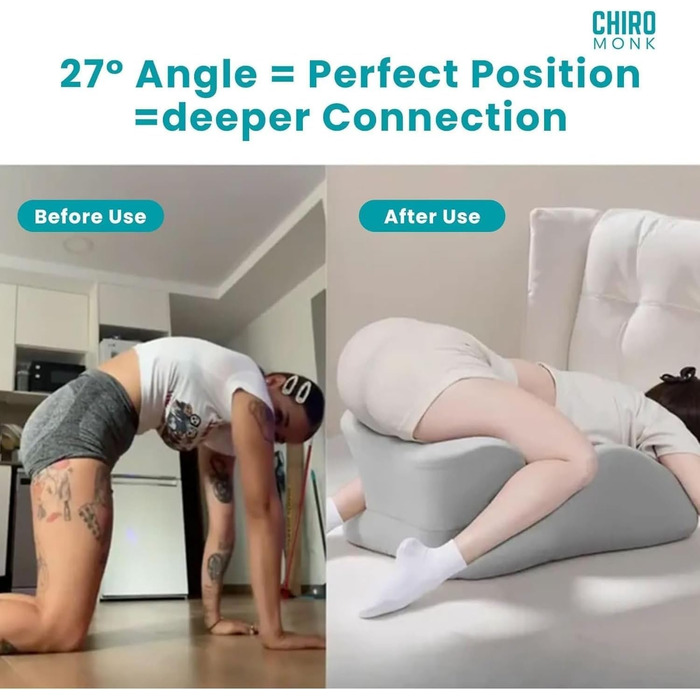 Універсальна подушка Liborah, подушка з кутом нахилу 27 для інтимної близькості, ергономічна подушка з піни з ефектом пам&39яті, чохол з бамбука, який можна прати, підтримка хребта та спини, ідеально підходить для сидіння та лежання (чорна)