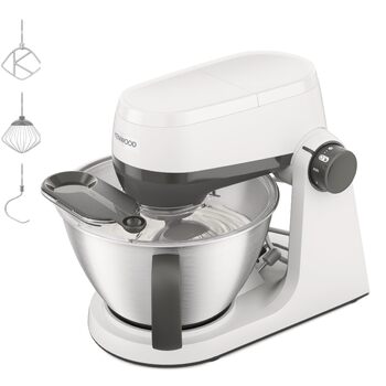 Кухонна машина Kenwood Multi Tasker (KHC30.000WH), 1000 Вт, чаша 4,3 л, місткість тіста 1,7 кг, 7 швидкостей, біла, з 3 аксесуарами
