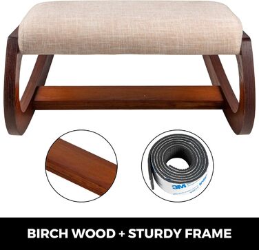 Ергономічне крісло для колін VEVOR, регульований стілець з гікорі з подушкою, зручний домашній стіл, ергономічне крісло/стілець для колін, що формує та знімає стрес, витримує 150 кг, коричневий