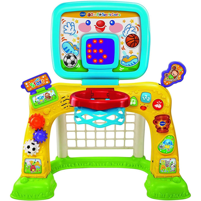 Спортивний центр VTech 3-в-1, дитяча інтерактивна іграшка з кольорами та звуками, навчальні ігри для дітей, навчання за допомогою