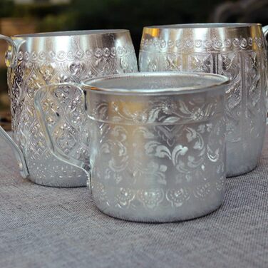 Вінтажна олов&39яна кружка VANZACK з 5 предметів та ручкою, ретро-чашки для пива та коктейлів, креативний та стильний дизайн для дому та.