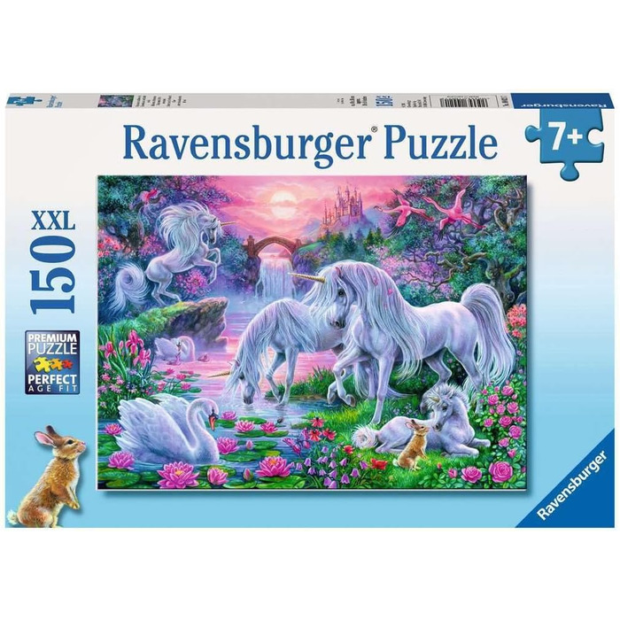 Дитячий пазл Ravensburger - 10021 Єдиноріг на заході сонця - фантастичний пазл для дітей від 7 років, 150 елементів у форматі XXL