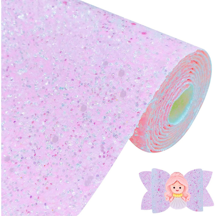 Блискучий білий масивний блискучий рулон зі штучної шкіри, 30.5 x 132.1 см, глянцевий, однотонний, товсте полотно, зимова тканина для бантів Cricut, сережок, рукоділля (180151) білий) (170157 Принцеса рожева)