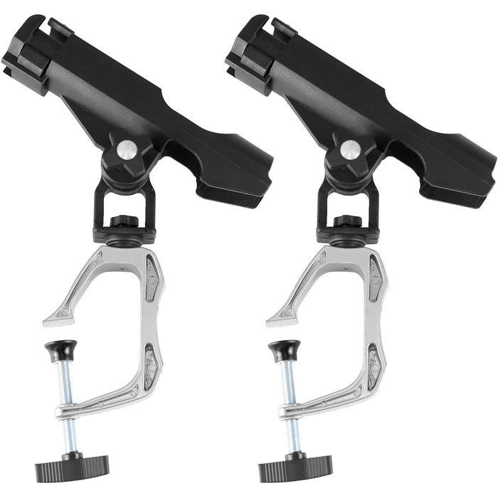 Тримачі для вудок QWORK з 2 частин для човнів, рибальських човнів, каяків - регульовані на 360 градусів тримачі для вудок - легке складання, стабільні та універсальні