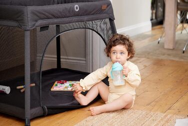 Компактне дитяче ліжечко-дорожнє ліжечко з матрацом від Baby Elegance Легке, складне ліжечко з колискою та сітчастими бортиками Ідеальне портативне ліжечко-дорожнє ліжечко для немовлят та малюків вагою до 15 кг