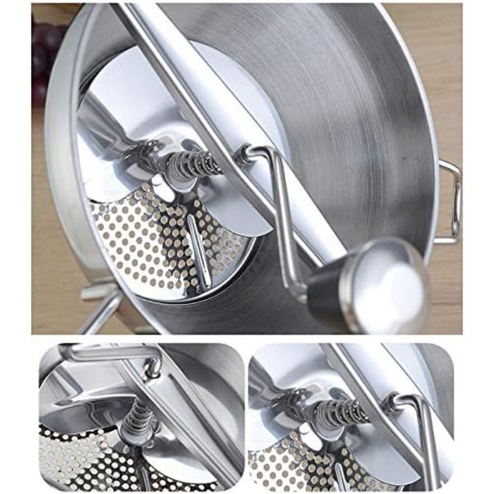 Кухонна м'ясорубка Dariokki з нержавіючої сталі, процідити і натерти на тертці та овочева, легко чиститься, довговічна якість