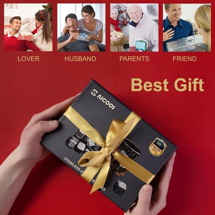 Кубиків льоду з нержавіючої сталі Багаторазовий набір кубиків віскі, камені для віскі, камені для охолодження вина для напоїв, под