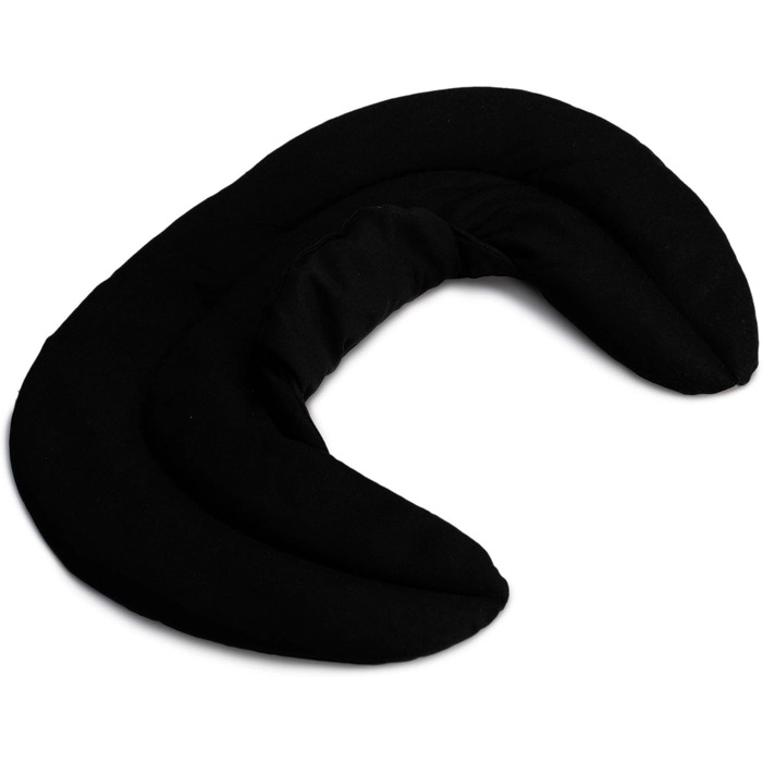 Чорна подушка для шиї зі стійкою - подушка зі спельти - подушка для шиї, подушка з підігрівом - подушка зі зерна та спельти для шиї та плечей