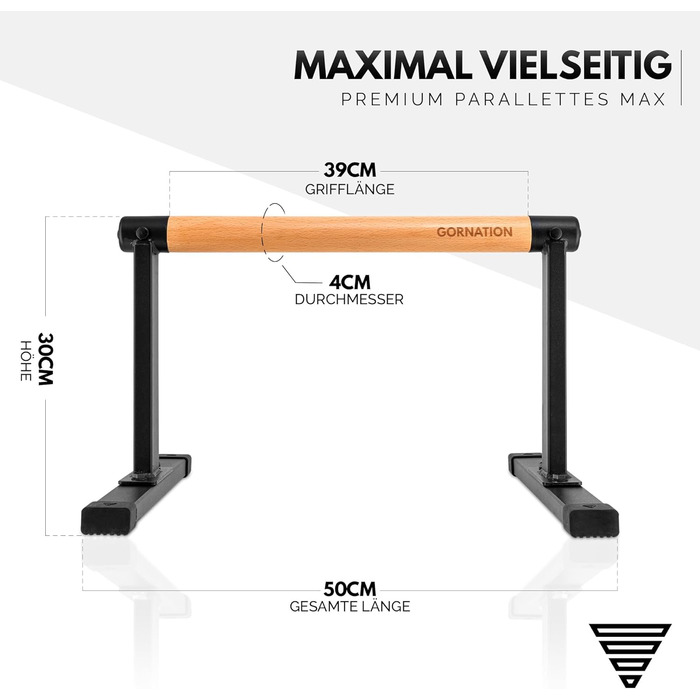 Паралельні тренажери GORNATION, включаючи стрічку для захоплення, обладнання для калістеніки для стійки на руках та віджимань, ручки для віджимань з дерев&39яними ручками/грифами, перекладини для віджимань для домашнього та на свіжому повітрі MAX
