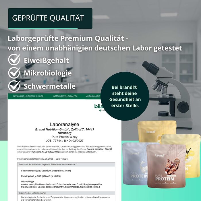Протеїновий порошок brandl Protein Powder, Neutral, 1000 г