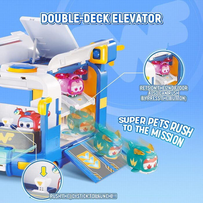 В-1 Super Pets Mini Base з супер вихованцем Jett & Dizzy, іграшки для 3 4 5 6 7 8 9 10-річних хлопчиків і дівчаток Jett & Dizzy Base, 2-