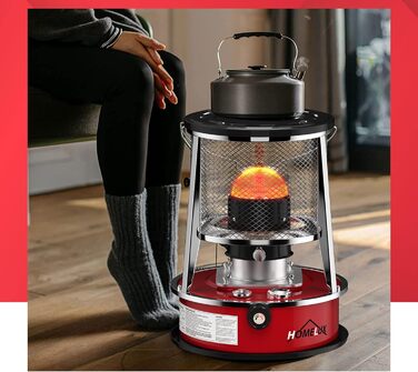 Портативний нафтовий обігрівач HOMELUX для використання в приміщенні, 4,5 л та 8900 BTU/год (DMY-229)