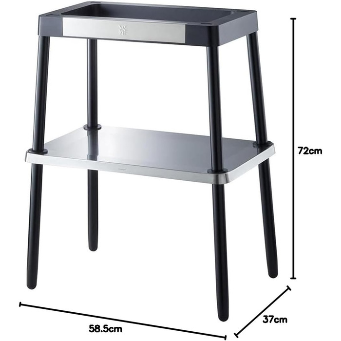 Підставка WMF, Гриль-стіл, Аксесуари для всіх грилів WMF Master Grill, Настільна підставка для гриля, висота 72 см, кромарган матовий/сріблястий