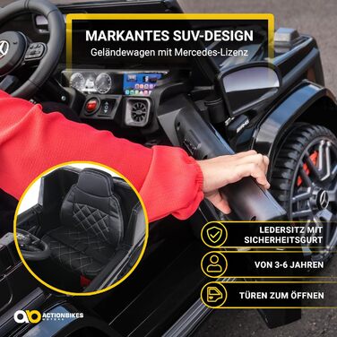 Дитячий електромобіль Mercedes Benz AMG G63 W463 2,4 Ghz Пульт дистанційного керування - Ліцензія - Шкіряне сидіння для 1 особи -