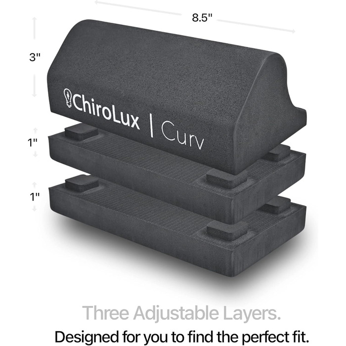 Подушка Denneroll ChiroLux Curv - мануальна терапія розтяжки шийного відділу хребта та корекція постави шиї допомагає полегшити біль у спині та плечах, головний біль напруги та дисфункцію СНЩС