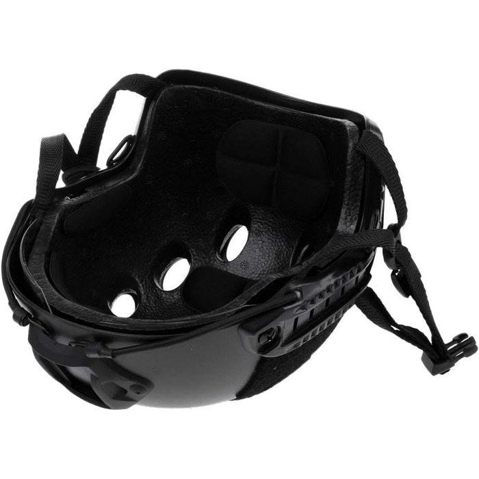 Легкий тактичний шолом швидкого захисту з висувним козирком для страйкболу, пейнтболу, чорний