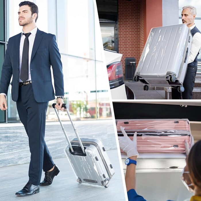 Чохол для валізи Yotako 28 дюймів, захисний чохол для валізи із застібкою-блискавкою, водонепроникний захисний чохол для валізи з ПВХ, прозорий захисний чохол для валізи, покращений чохол для багажу на блискавці (28 дюймів), 28-дюймовий Hyaline