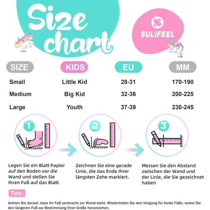 Дитячі роликові ковзани SULIFEEL Rainbow Unicorn Регульовані роликові ковзани з підсвічуванням для дівчаток та хлопчиків фіолетові